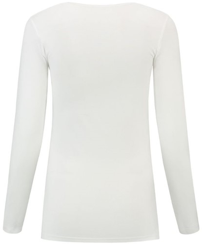 L&S T-shirt  L.M. Mt:S, white Body Fit, Cott./Elast., dames-2