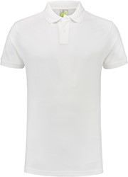L&S polo Fit Mt:L, white Regular Fit, Heavy Mix, heren