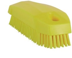 Vikan hygiene nagelborstel 130mm geel hard 64406