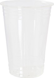 Duni beker PLA transparant Ecoecho 300/390ml 157859 eikstreep 300ml Doos 20x50st.