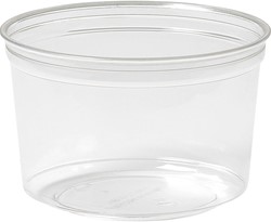 Duni schaal rPET transparant Ecoecho 500ml C.Deli 177067 Ø116mm H=75mm Doos 10x35st.