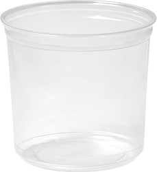 Duni schaal rPET transparant Ecoecho 750ml C.Deli 177068 Ø116mm H=107mm Doos 10x35st.