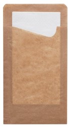 Duni snack sacchetto klein Ecoecho kraft tissue 175567 113x210mm FSC Doos 350st.