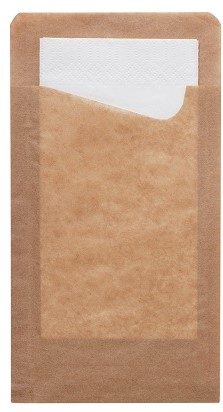 Duni snack sacchetto klein Ecoecho kraft tissue 175567 113x210mm FSC Doos 350st.