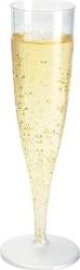 Duni champagneglas PS transparant 135ml 120145 eikstreep 100ml Doos 10x10st.