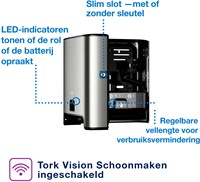 Tork Matic handdoekroldisp. H1 Image rvs/zwart 460001 met sensor-2