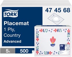 Tork placemat Country 30x42cm  474568 Doos 5x500 stuks