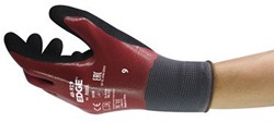 Ansell Edge nitril handschoenen zwart/rood 48-919