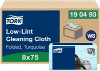 Tork Low-Lint Reinigingsdoek W8 Premium Turquoise – Pluisarm en Sterk – 190493