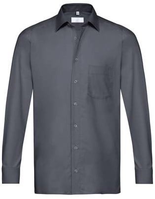 Greiff heren overhemd Mt:43/44, antraciet BASIC Regular Fit