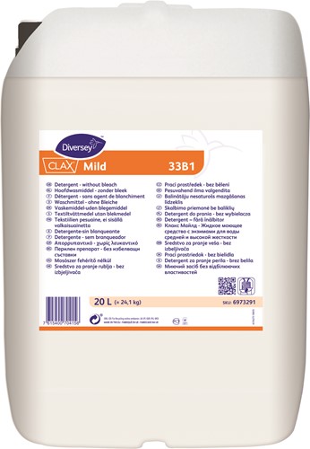 Diversey Clax Mild 33B1 color vloeibaar wasmiddel zonder bleek Can 20L