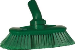 Vikan hygiene wandborstel 240mm groen zacht 70672 hoekverstelbaar & watertoevoer