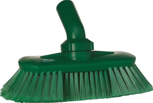 Vikan hygiene wandborstel 240mm groen zacht 70672 hoekverstelbaar & watertoevoer