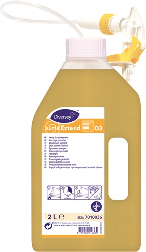 Diversey Suma Extend D3 ontvettingsreiniger Sprayflacon 2L