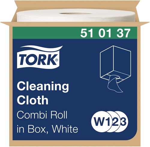Tork Reinigingsdoek Wit W1/W2/W3 – Multifunctioneel en Sterk – 510137-2