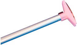 Taski steel met vaste mopklem 145cm aluminium tbv mop met gat
