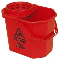 Taski spaanse mopemmer 14L rood inclusief korf