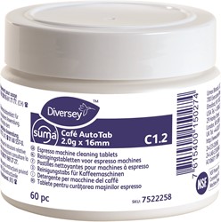 Diversey Suma Café AutoTab C1.2 espressomachinereiniger 2.0gx16mm. Doos 2x60 tablets