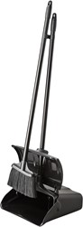 Taski stoffer&blik set zwart op lange steel. Premium "Hoteluitvoering"