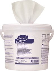 Diversey emmer met DryWipe disposable reinigingsdoek Doos 6 emmers x125 doeken