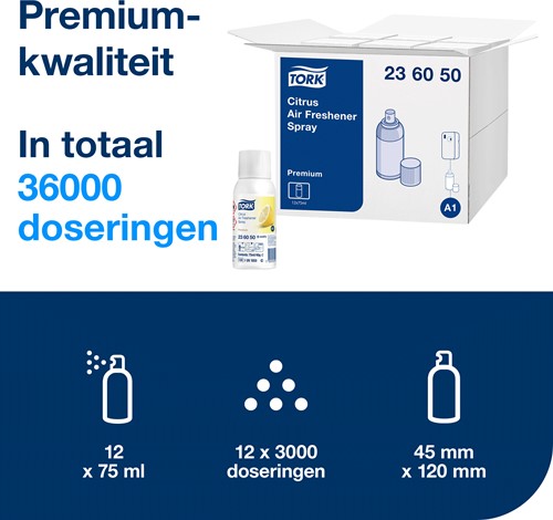 Tork luchtverfrisser spray A1 Premium Citrus 236050 doos 12 bus x 75 ml-3