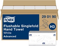 Tork Z-vouw handdoek flushable H3 Advanced wit 290190 2lgs. 25x23cm Doos 15x250 st.-2