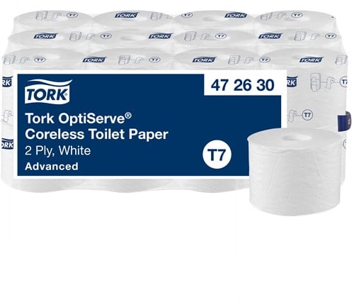 Tork Coreless toiletpapier T7 Advanced wit 472630 2lgs. 94.3m. Pak 24x820 vel-2
