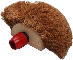 Ragebol hout cocos met steelverbinding rood