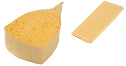 Spontex sponzen Azella 60 nr.4 geel gecomprimeerd 115x31x6mm Pak 10 stuks
