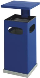 As-papierbak blauw metaal met afdak