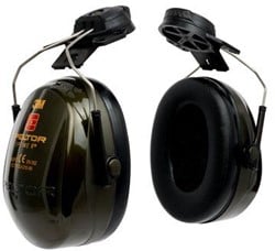 3M Peltor gehoorkap H520P3E groen, met helmbevestiging SNR 30 dB(A). Optime™ I