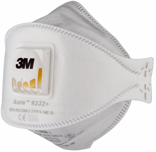 3M Fijnstofmasker FFP3 + inclusief ventiel 9332 Doos 10 stuks-2