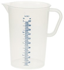 Maatbeker kunststof 2L, transparant