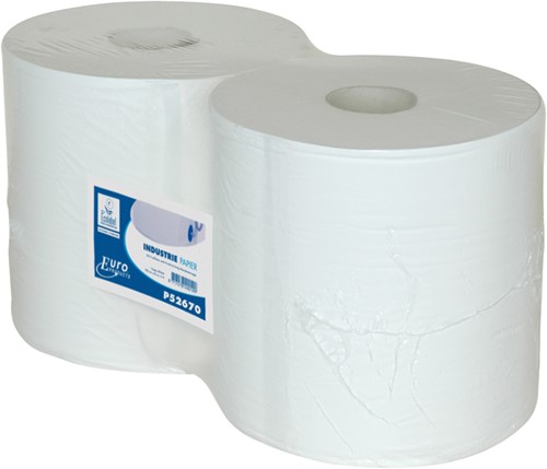 Euro industriepapier cellulose wit P52670 1lgs. 700mx26cm Pak 2 rol