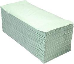 Euro handdoek Z-vouw groen P50786 1lgs 23x25cm Doos 20x250 stuks