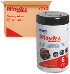 WypAll handreinigingsdoeken groen geïmpregneerd 7772 27x27cm Doos 6 bus x50 dk