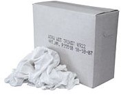 Poetslappen dunne wit tricot D P25310 Doos 10kg