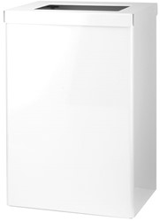 SanTRAL afvalbak open 50L EBU 50 P RVS wit gepoedercoat