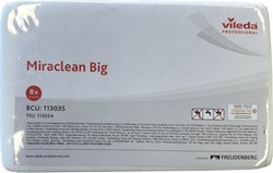 Vileda Miraclean spons Big 12x7.5cm wit melamine Pak 8 stuks