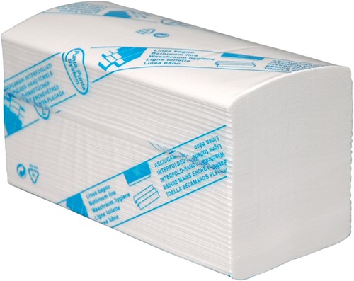 Euro handdoek Interfold cellulose wit 220073 3lgs 32x22cm Doos 20x125 stuks-2