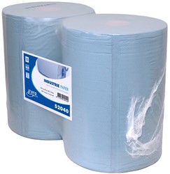 Euro industriepapier recycled blauw P52040 2lgs. 400m x37cm Pak 2 rol