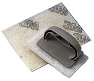3M Scotch-Brite handpad wit 158 x 224mm. Pak 20 stuks