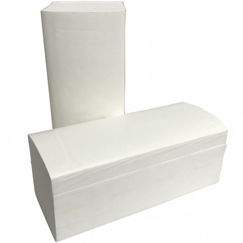Euro handdoek Z-vouw tissue 2 lgs wit 21x24cm Doos 20x160 stuks-2