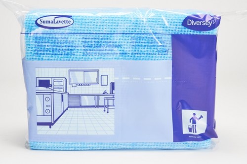 Diversey Suma Lavette hygienedoek  51x36cm blauw W1 semi-disposable Pak 25 stuks-2
