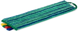 Greenspeed ScrubMop 45cm microvezel vlakmop Velcro groen met blauwe stroken