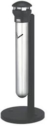 Rubbermaid Infinity rokerzuil 100x40cm. RVS/metaal