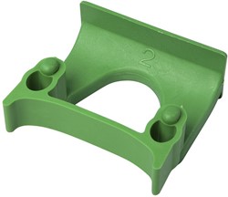 HCS klem voor ophangrail groen Ø28-40mm