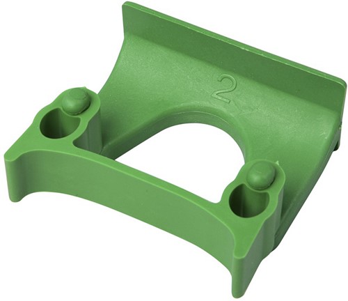 HCS klem voor ophangrail groen Ø28-40mm