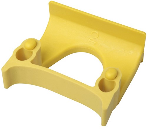 HCS klem voor ophangrail geel Ø28-40mm