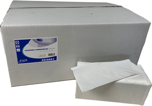 Euro Products Handdoekpapier V-vouw Cellulose 2-laags Wit